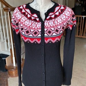Red and black sweater/cardigan